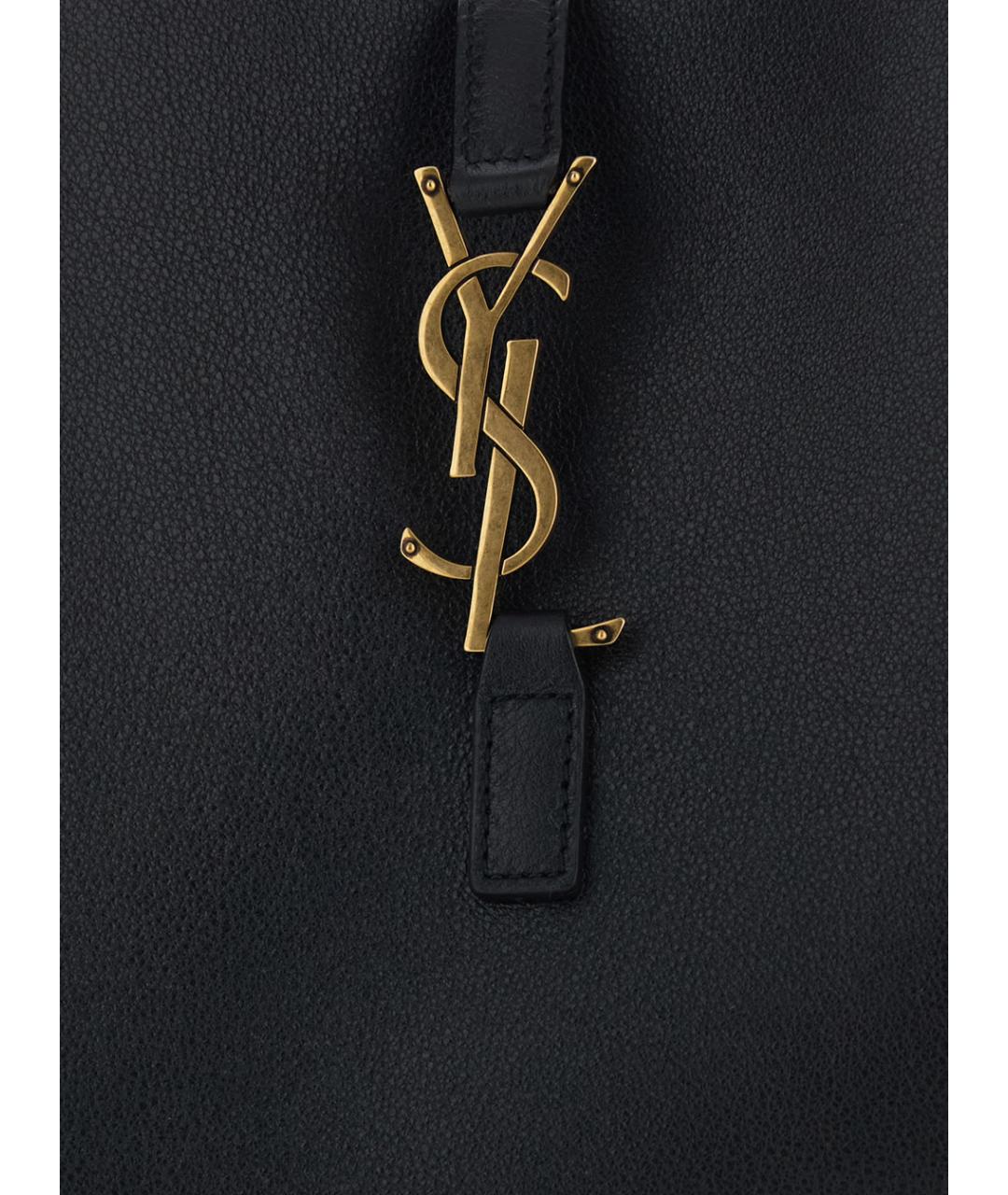 SAINT LAURENT Черная кожаная сумка через плечо, фото 3