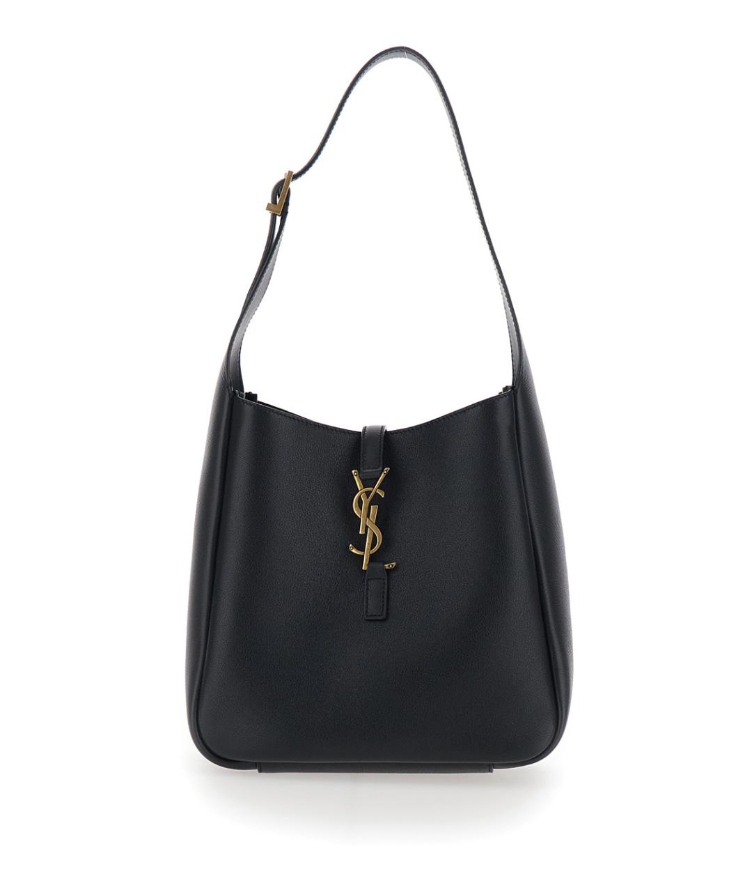 SAINT LAURENT Черная кожаная сумка через плечо, фото 1