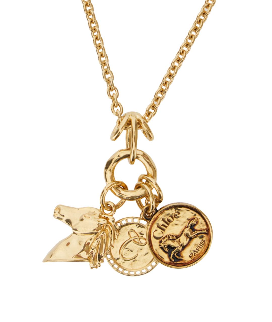 CHLOE Золотая латунная цепочка, фото 3