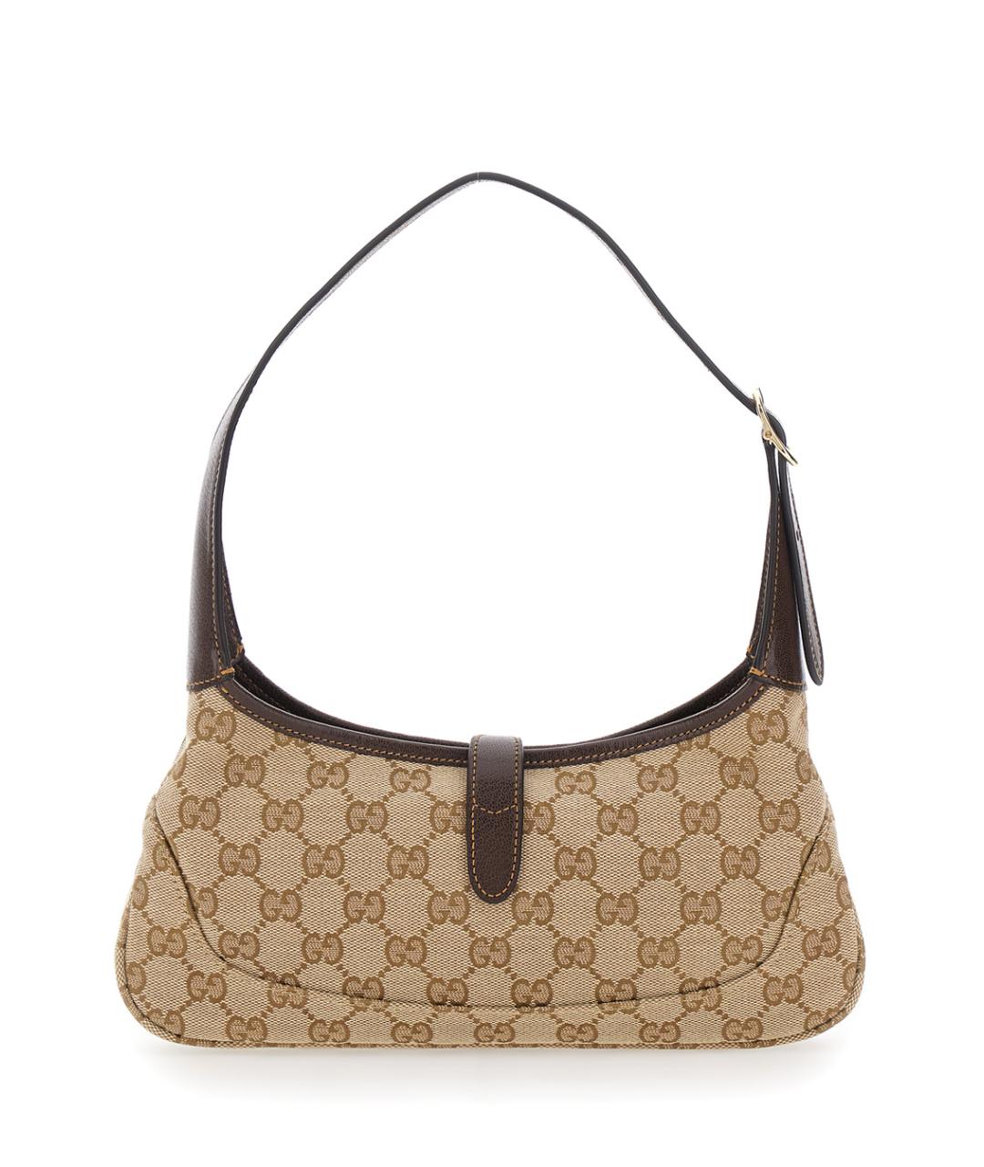 GUCCI Бежевая тканевая сумка через плечо, фото 2