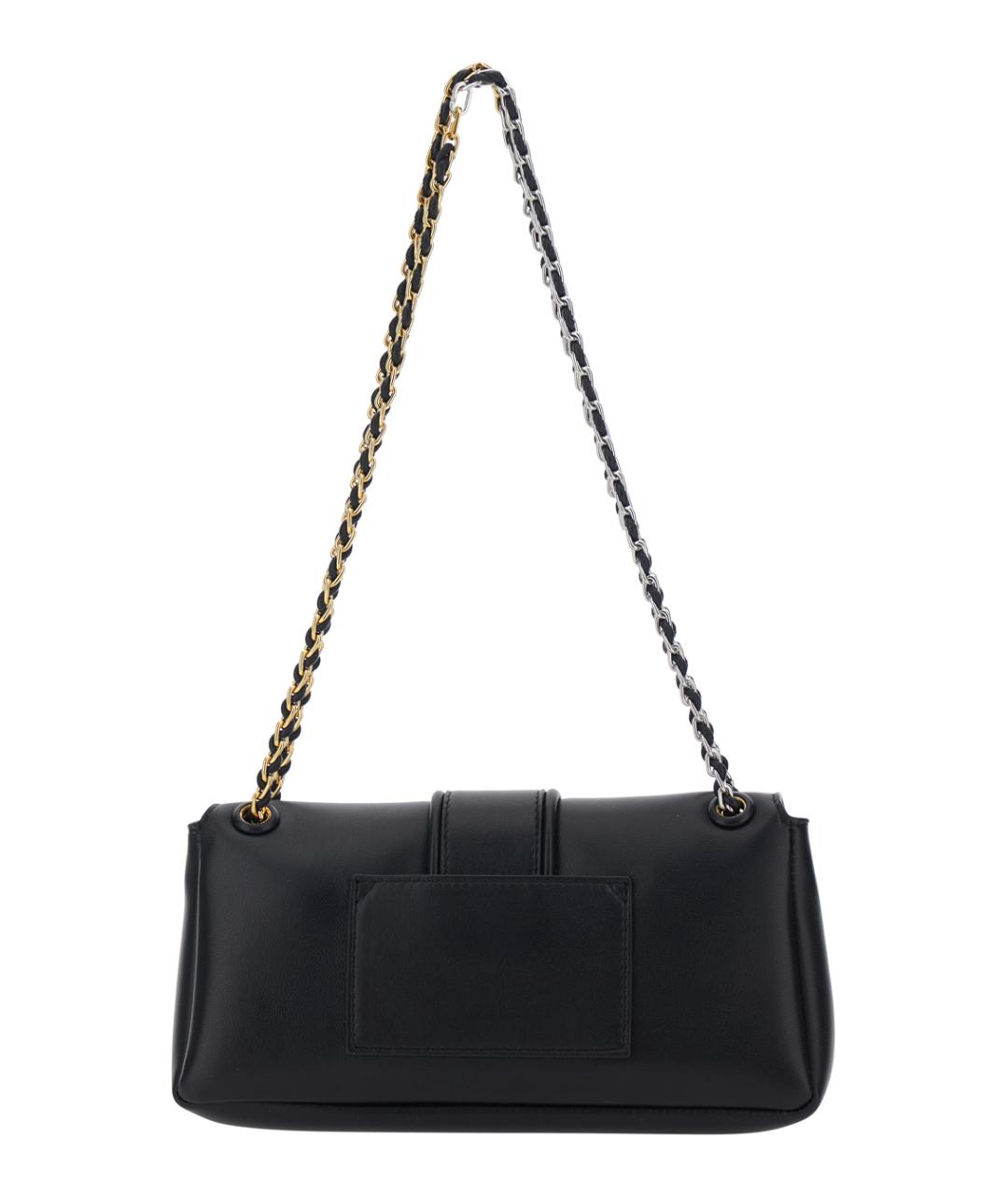 JACQUEMUS Черная кожаная сумка через плечо, фото 2