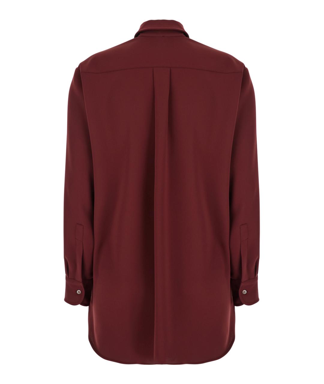 PLAIN Бордовая полиэстеровая рубашка, фото 2