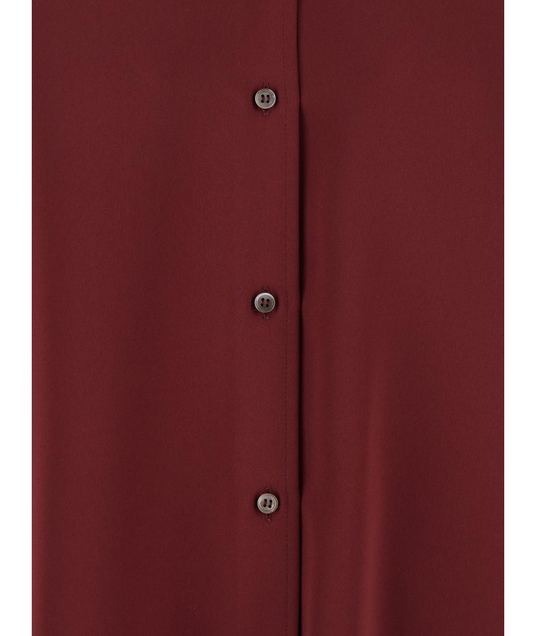 PLAIN Бордовая полиэстеровая рубашка, фото 3