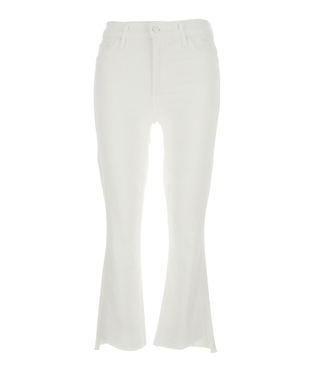 MOTHER Белые хлопковые прямые джинсы, фото 1