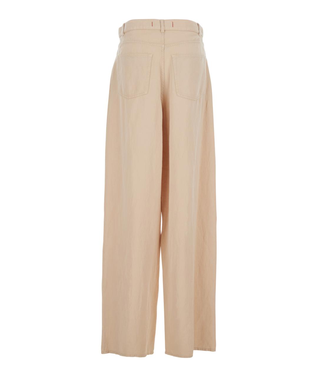JUCCA Бежевые прямые брюки, фото 2