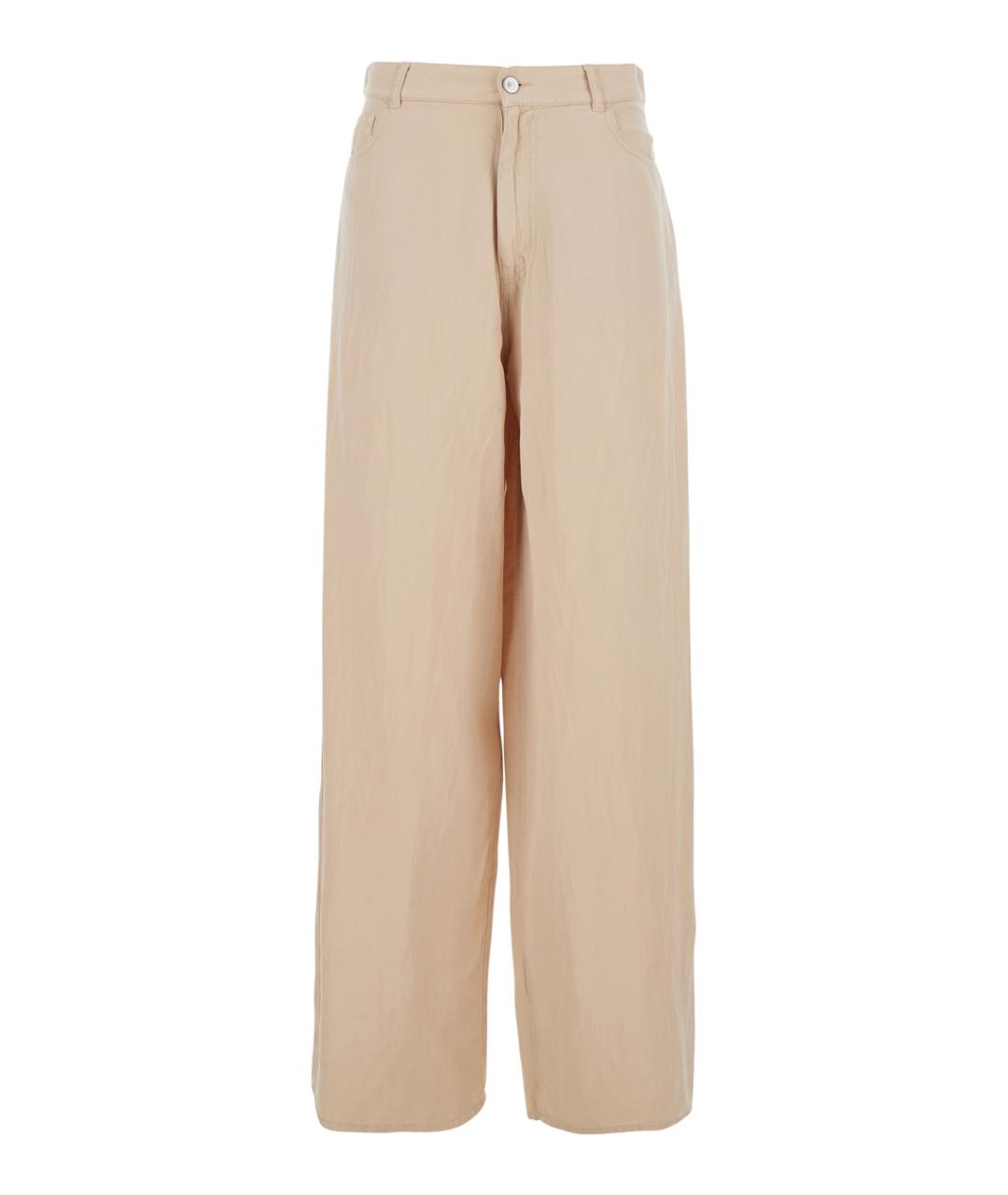 JUCCA Бежевые прямые брюки, фото 1