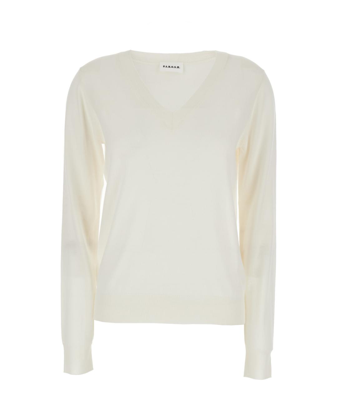 P.A.R.O.S.H. Белый шерстяной джемпер / свитер, фото 1