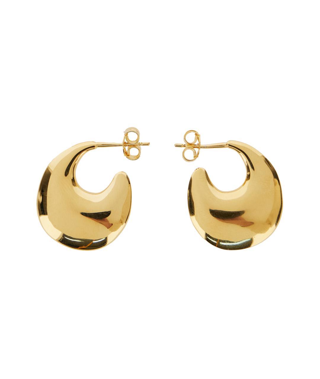 SAINT LAURENT Золотые латунные серьги, фото 3