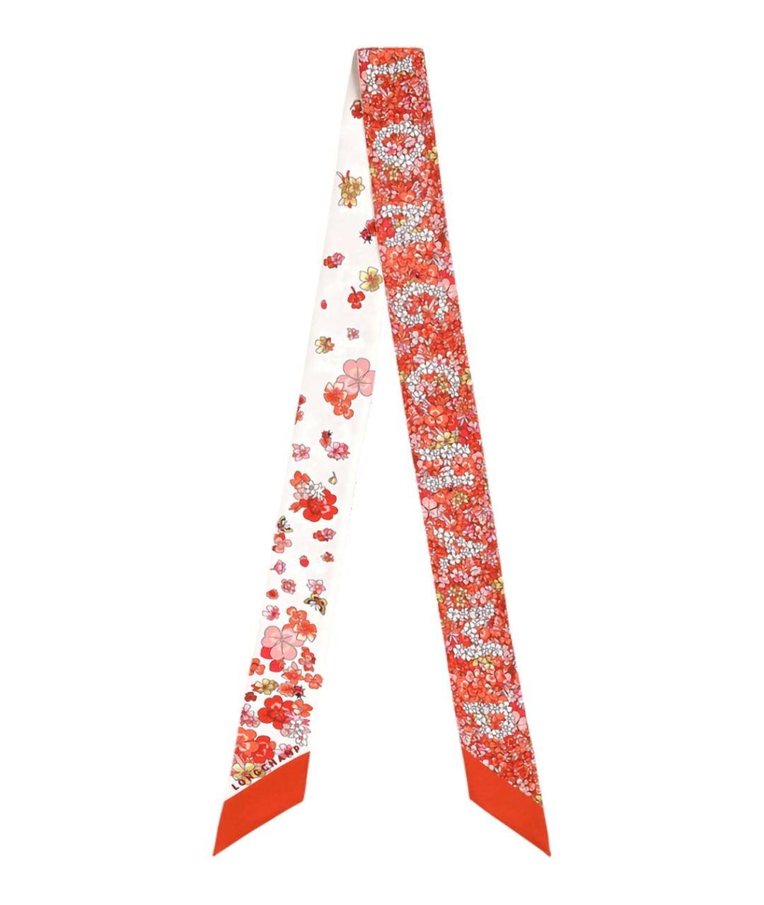 LONGCHAMP Красный шелковый шарф, фото 1