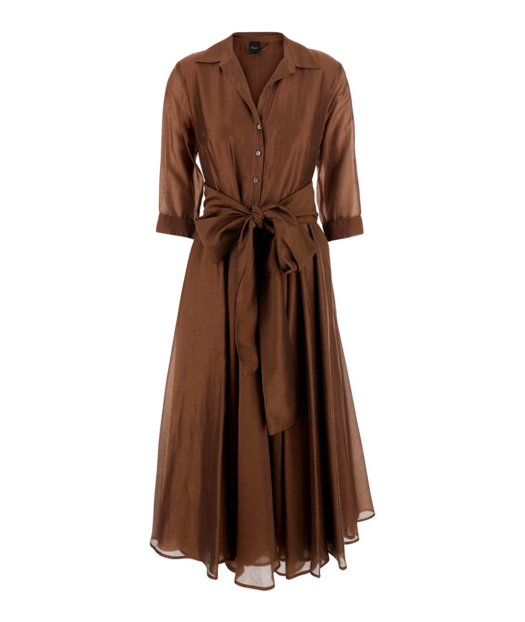 PLAIN Коричневое повседневное платье, фото 1
