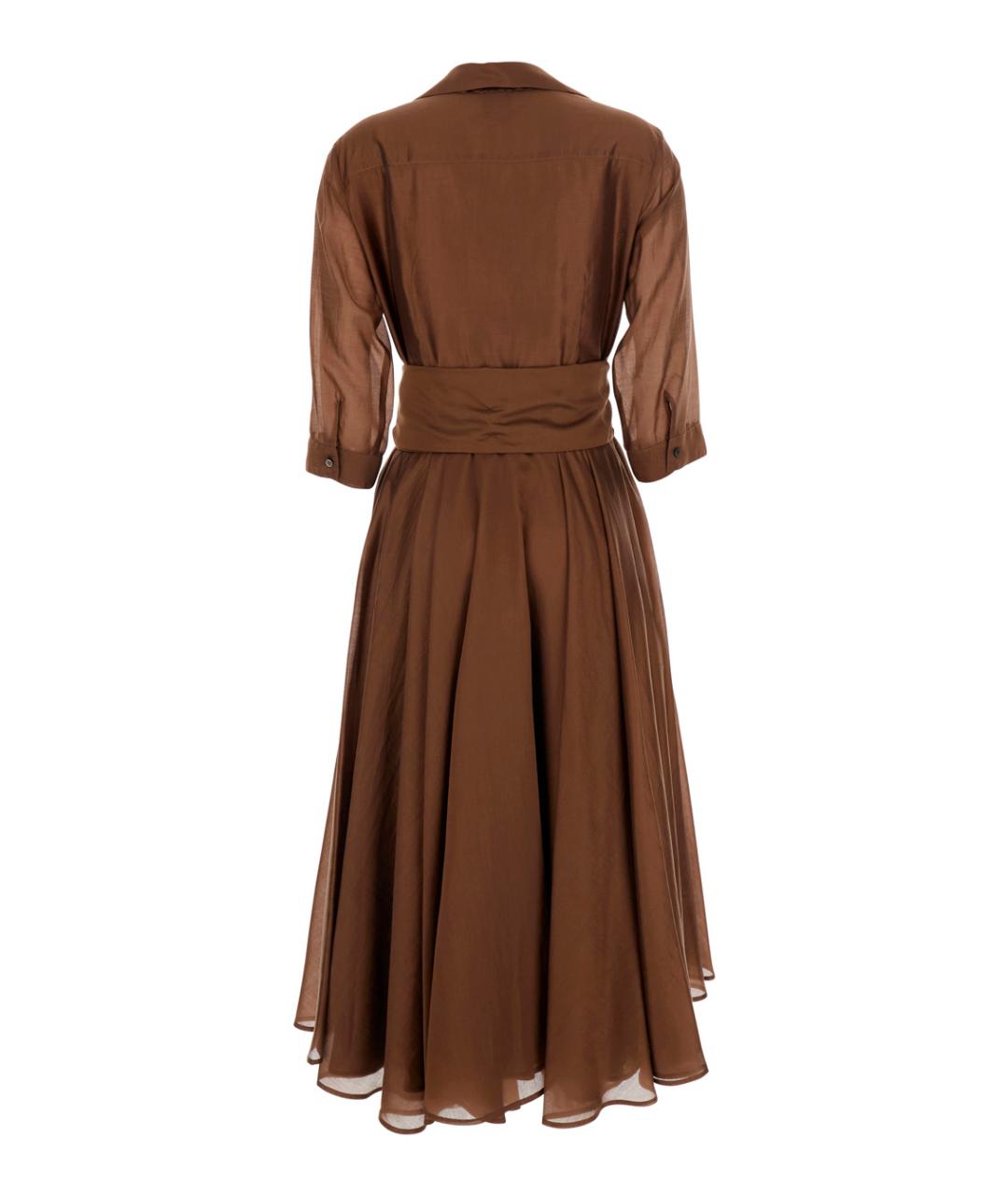 PLAIN Коричневое повседневное платье, фото 2
