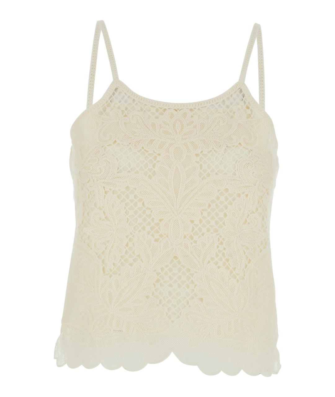 TWIN-SET Бежевая хлопковая майка, фото 1