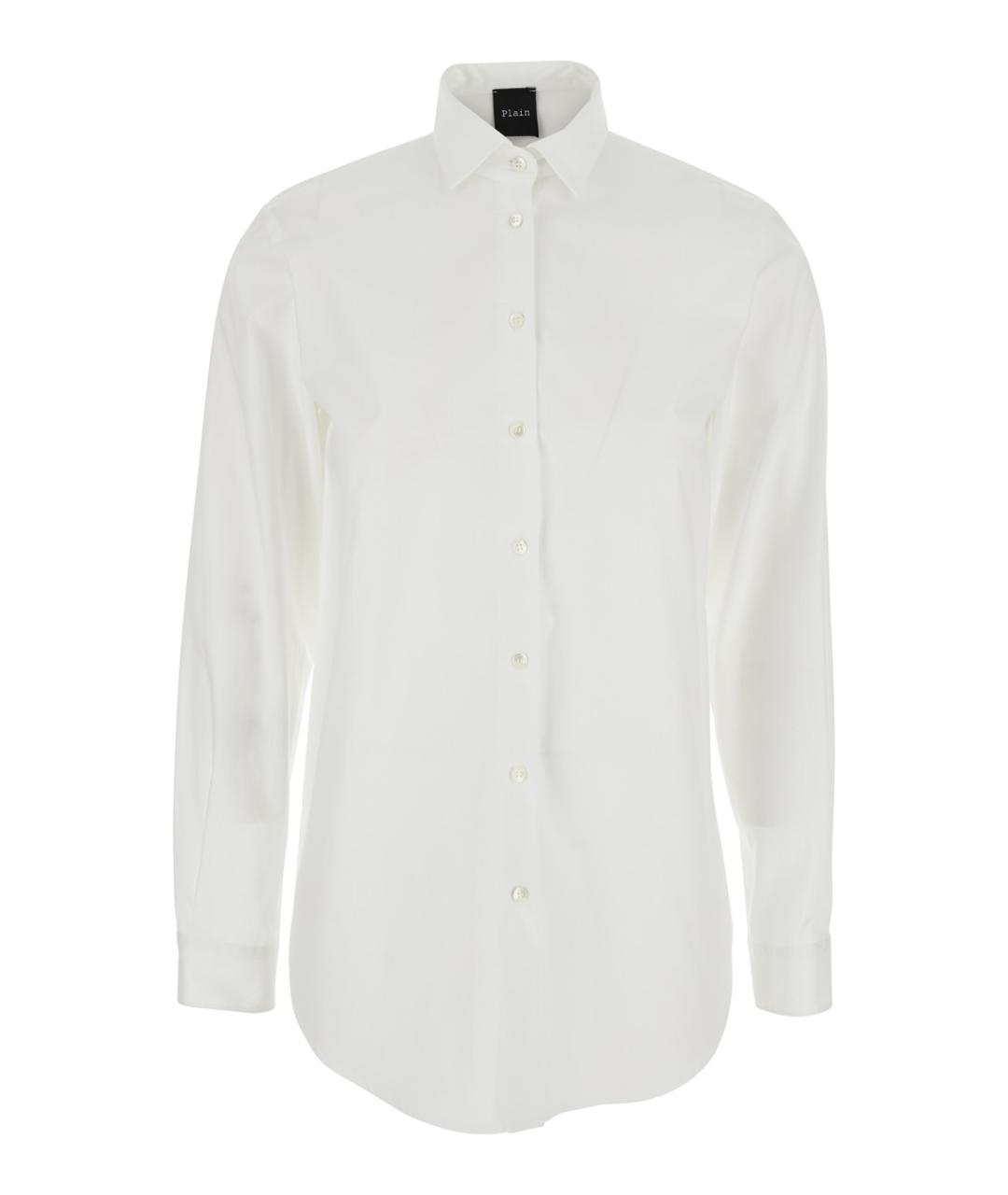 PLAIN Белая хлопковая рубашка, фото 1