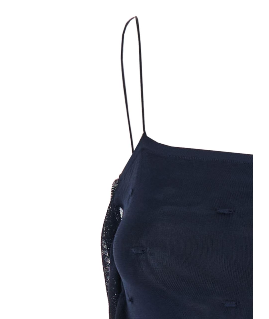 JACQUEMUS Синее вискозное вечернее платье, фото 3