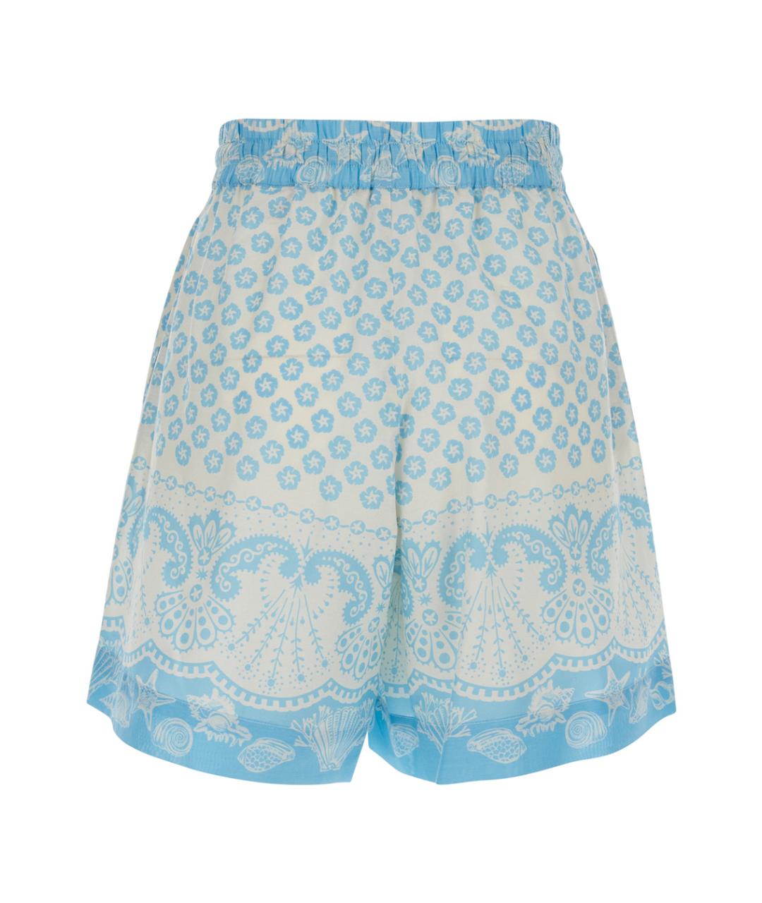 MANTERO 1902 Голубые хлопковые шорты, фото 2