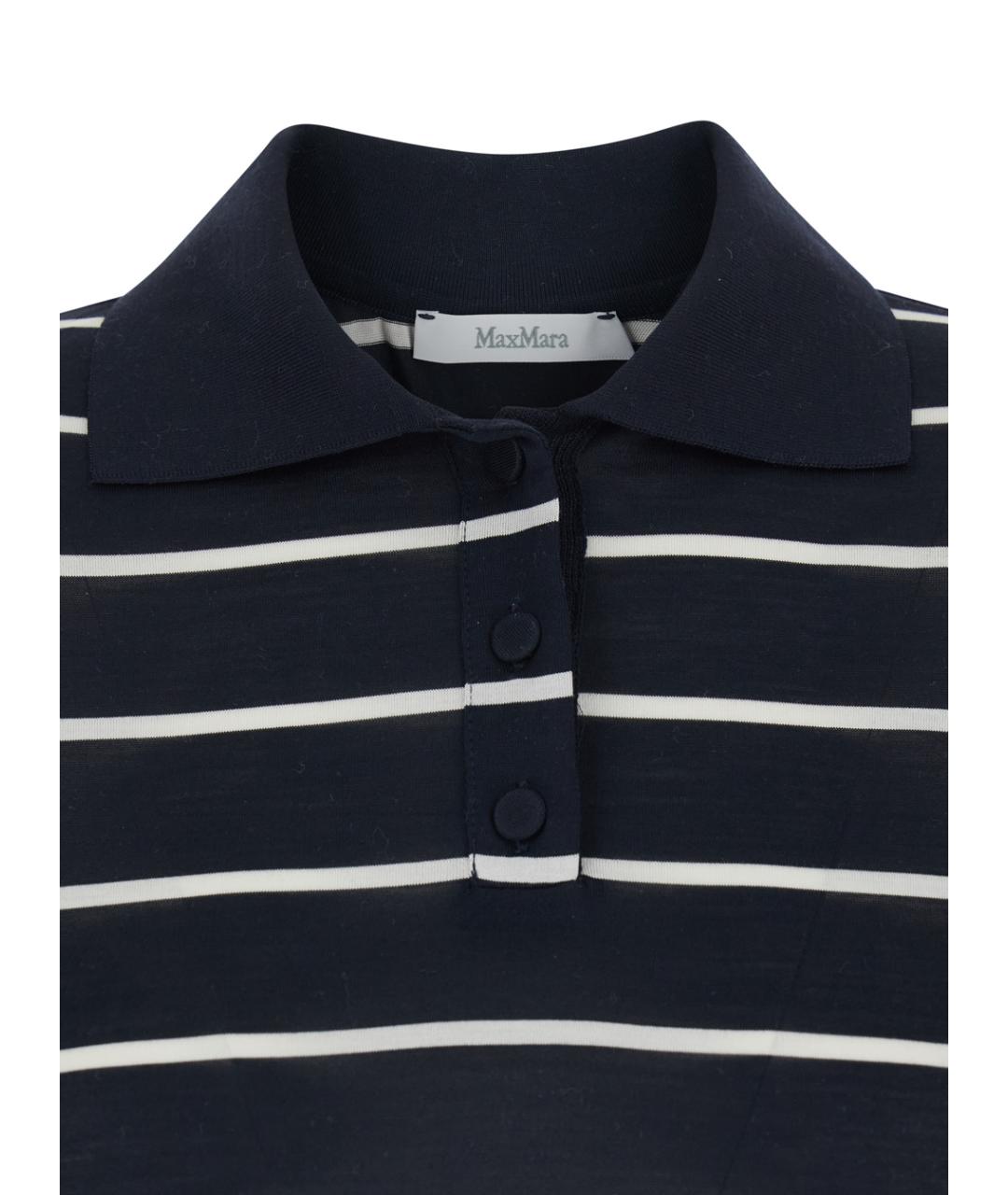 MAXMARA PURE Черная шелковая футболка, фото 3