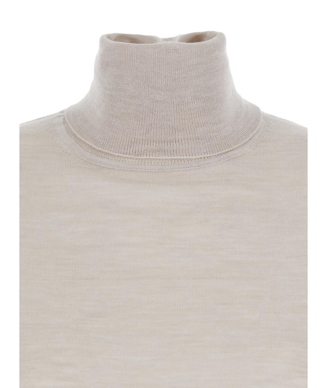 P.A.R.O.S.H. Бежевый шерстяной джемпер / свитер, фото 3