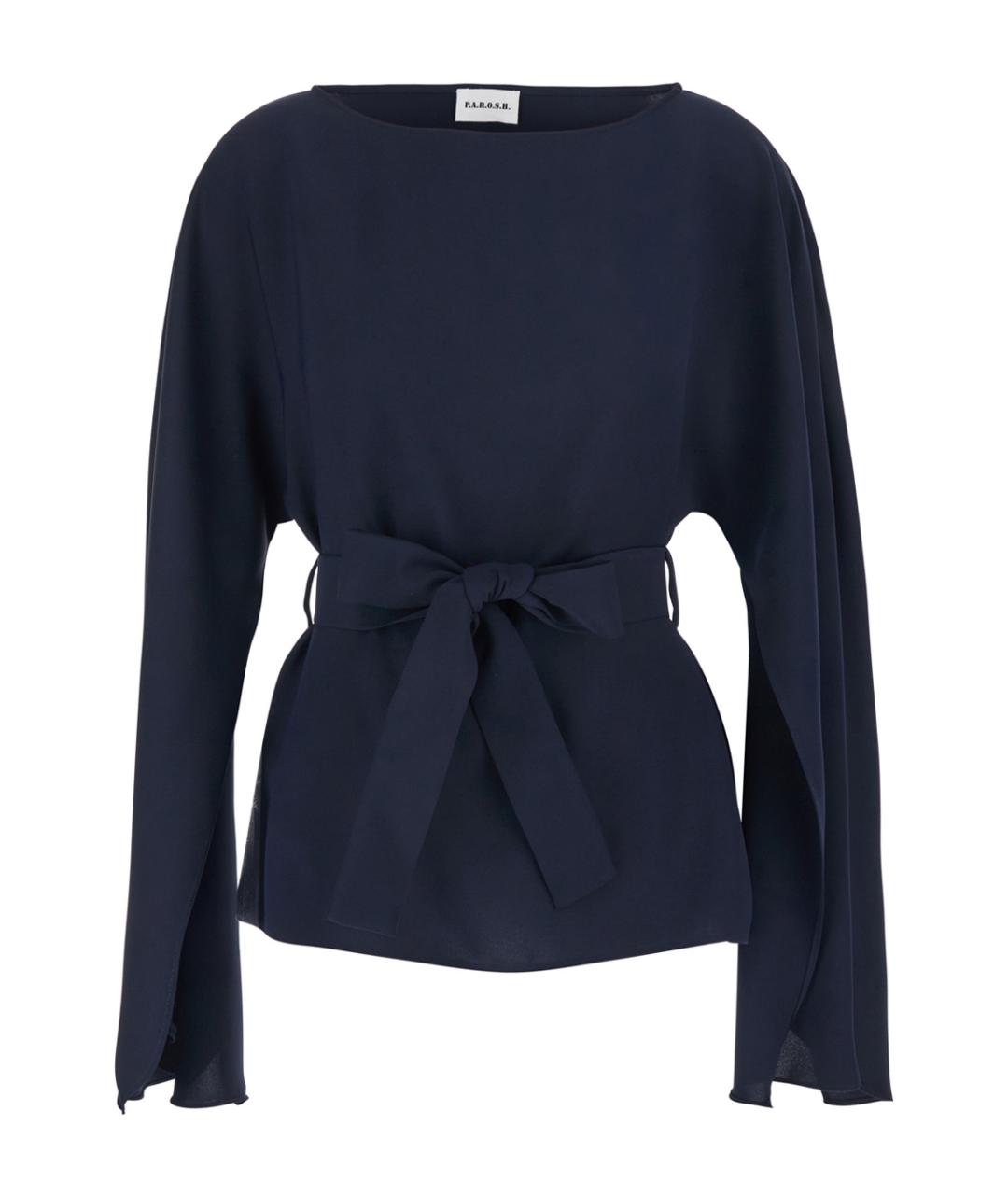P.A.R.O.S.H. Синяя полиэстеровая блузы, фото 1