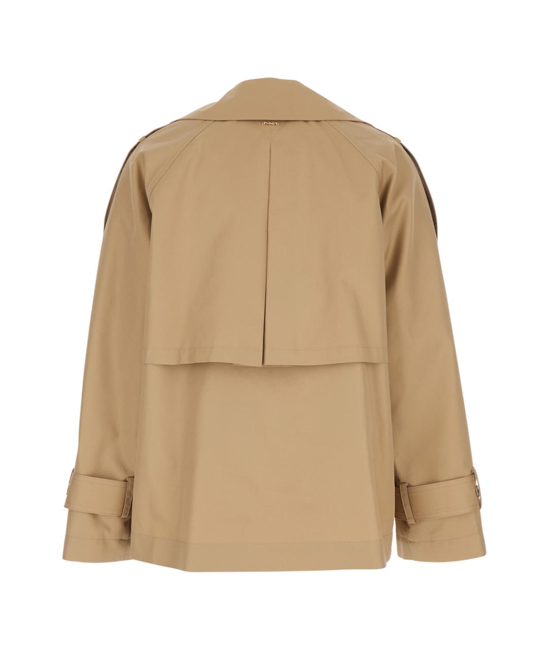 TWIN-SET Бежевый хлопковый тренч/плащ, фото 2