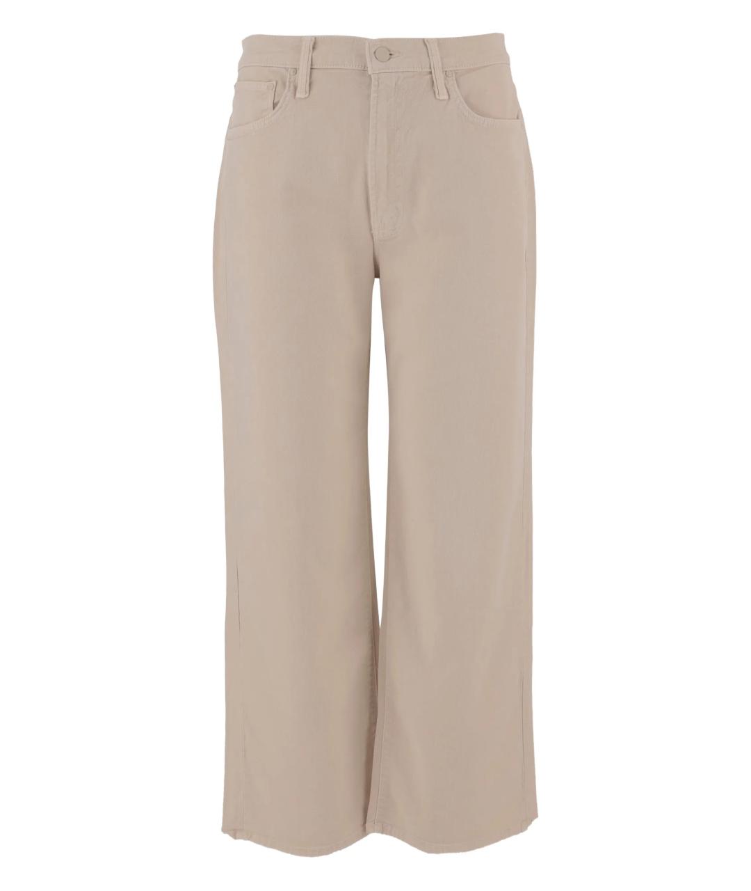 MOTHER Бежевые хлопковые прямые джинсы, фото 1