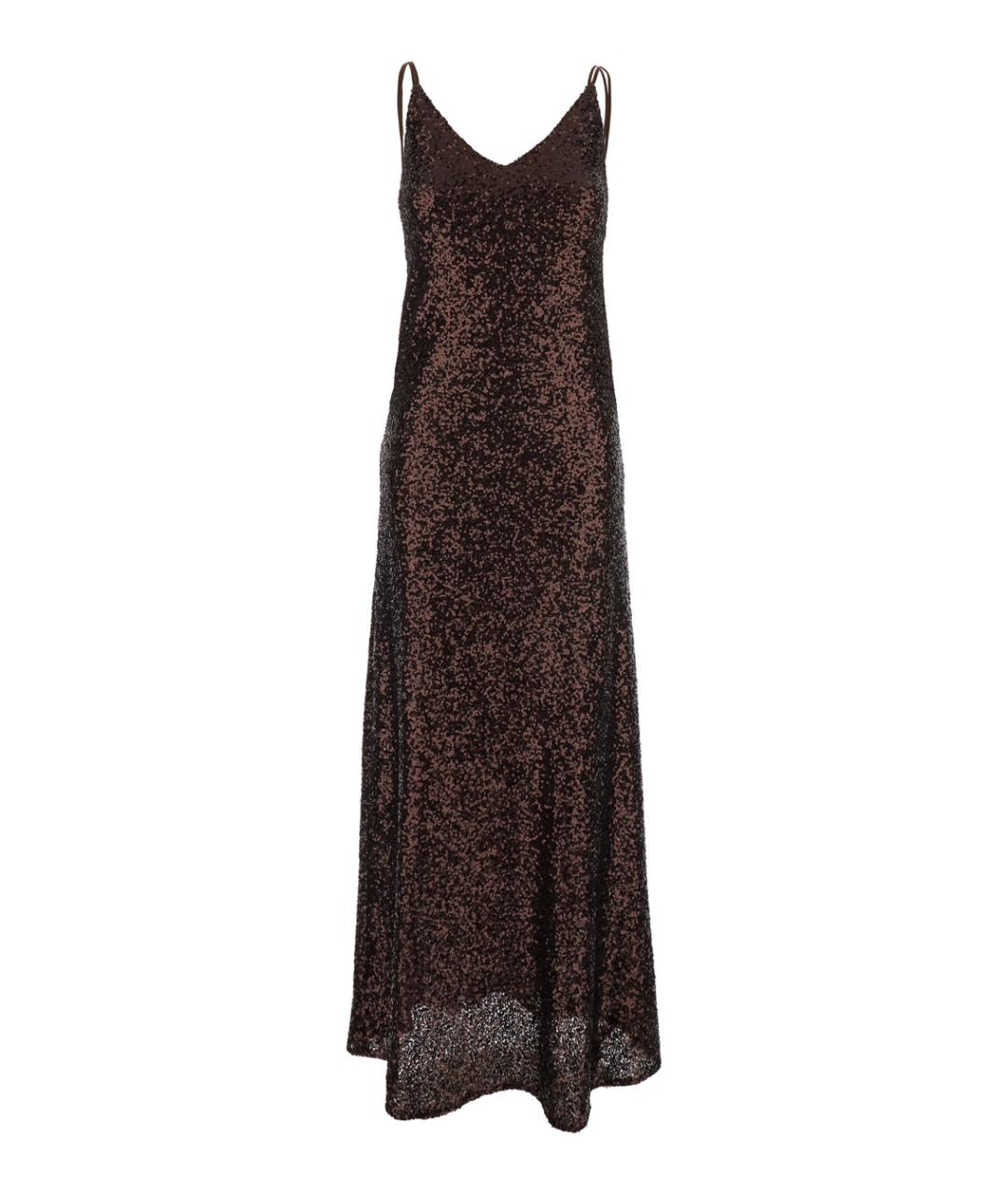PLAIN Коричневое вечернее платье, фото 1