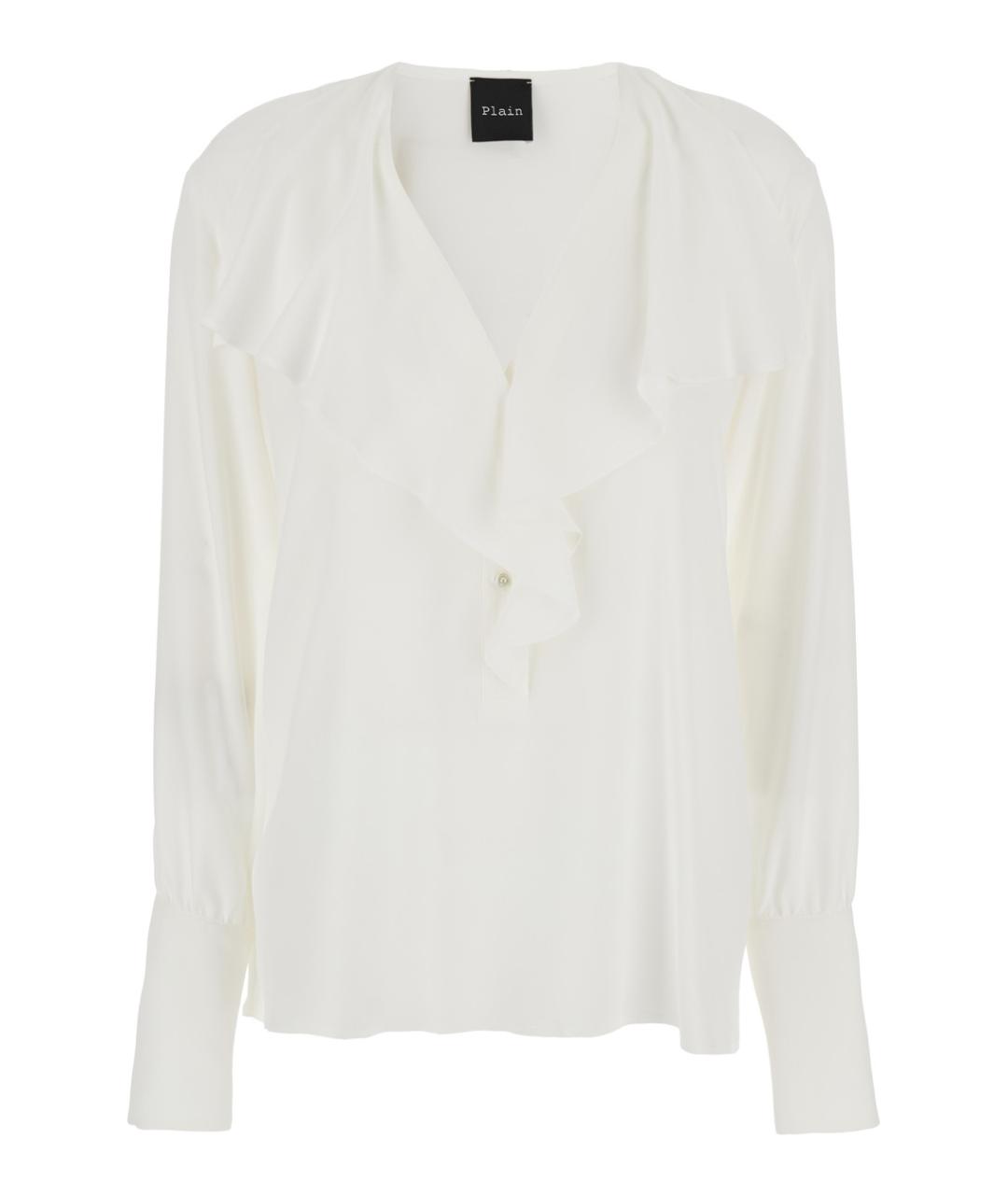 PLAIN Белая шелковая рубашка, фото 1
