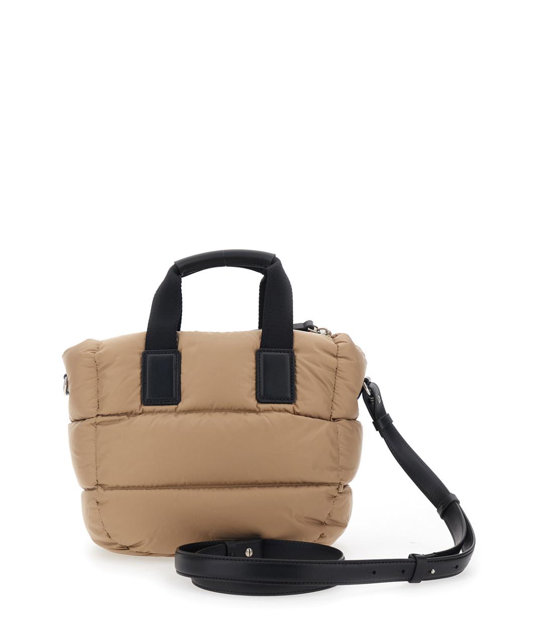 MONCLER Бежевая синтетическая сумка тоут, фото 2