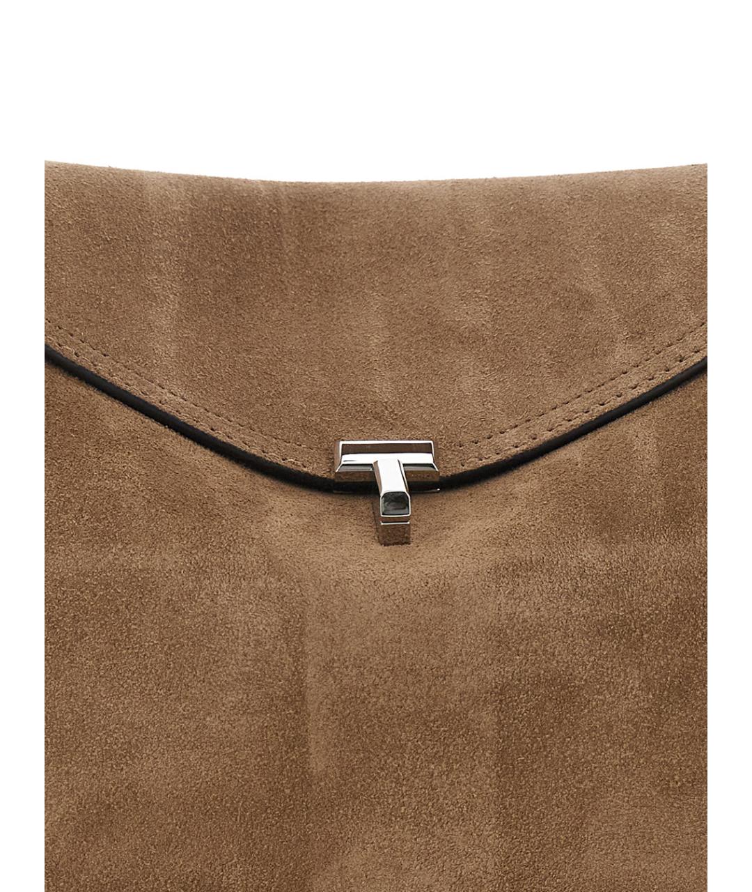 TOTEME Коричневая замшевая сумка через плечо, фото 3