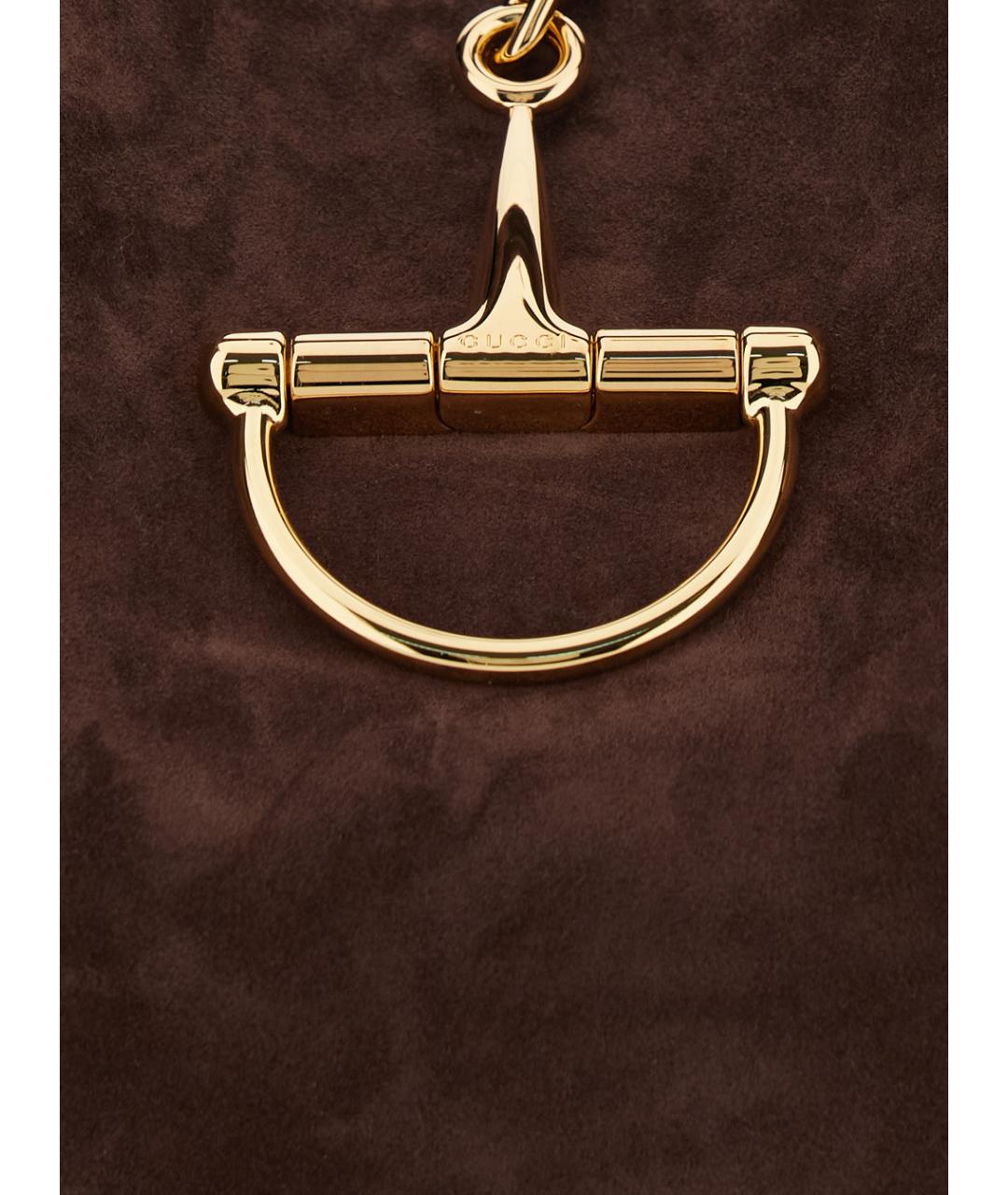 GUCCI Коричневая замшевая сумка через плечо, фото 3