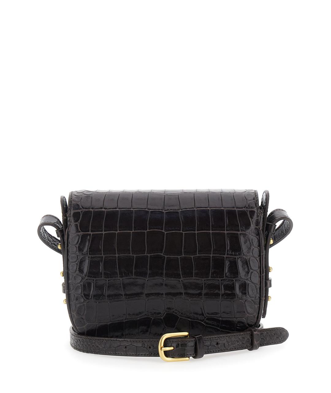 SOEUR Коричневая кожаная сумка через плечо, фото 2