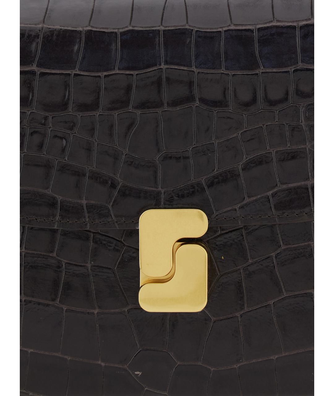 SOEUR Коричневая кожаная сумка через плечо, фото 3