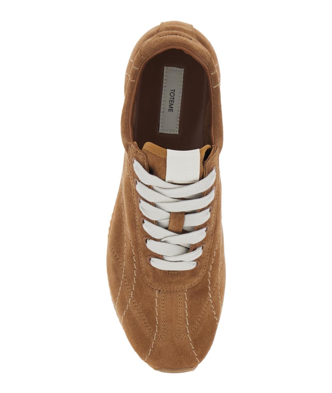 TOTEME Коричневые замшевые кроссовки, фото 4