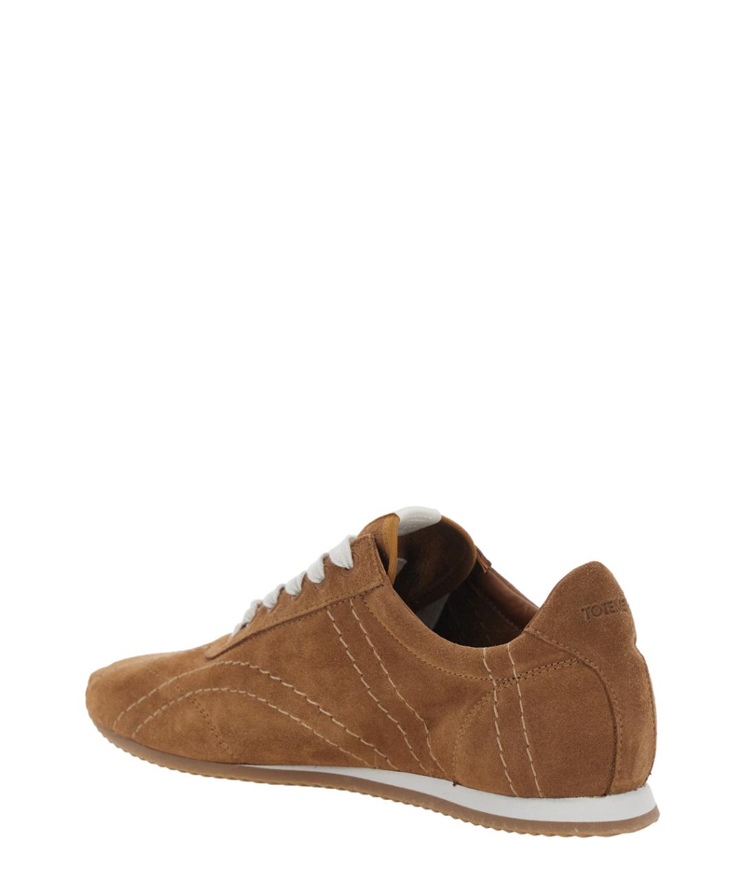 TOTEME Коричневые замшевые кроссовки, фото 3