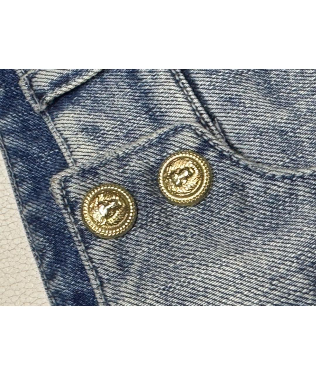 BALMAIN Синие хлопковые джинсы слим, фото 4