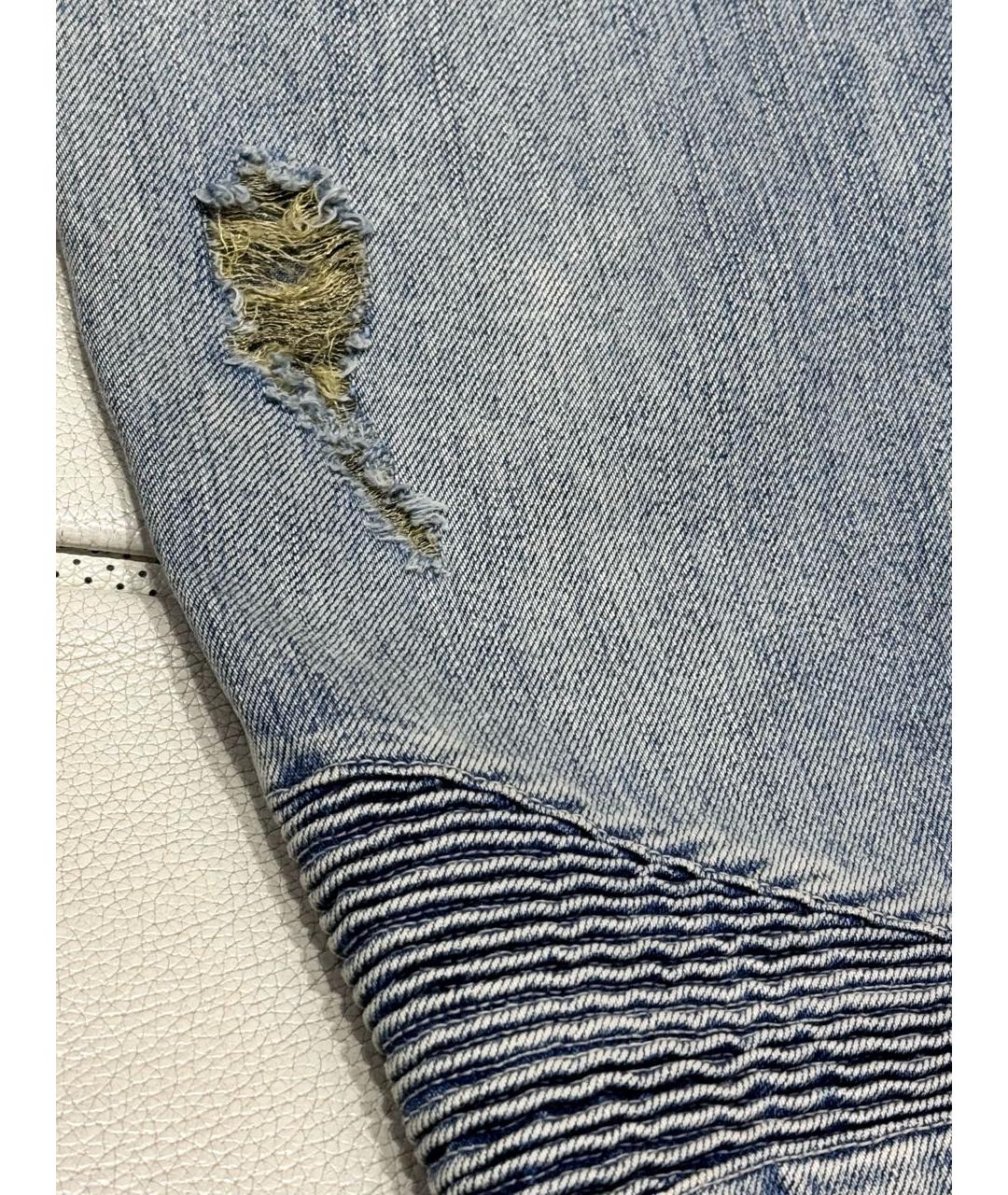 BALMAIN Синие хлопковые джинсы слим, фото 5