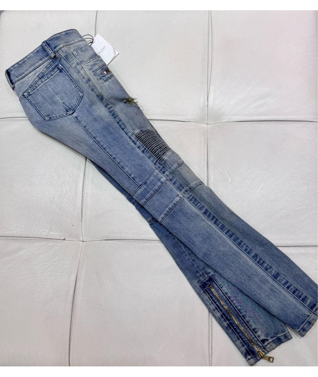 BALMAIN Синие хлопковые джинсы слим, фото 7