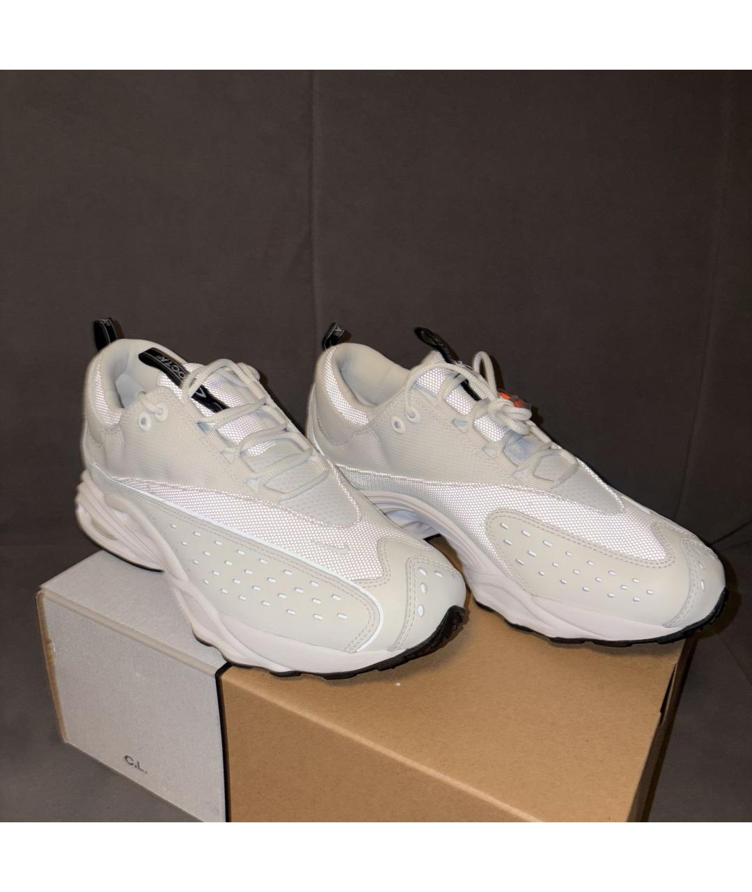 NIKE Белые текстильные низкие кроссовки / кеды, фото 6