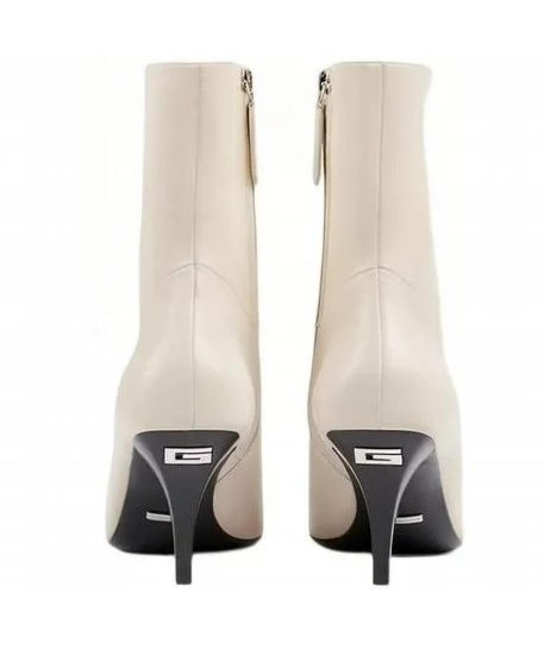 GUCCI Бежевые кожаные ботильоны, фото 3