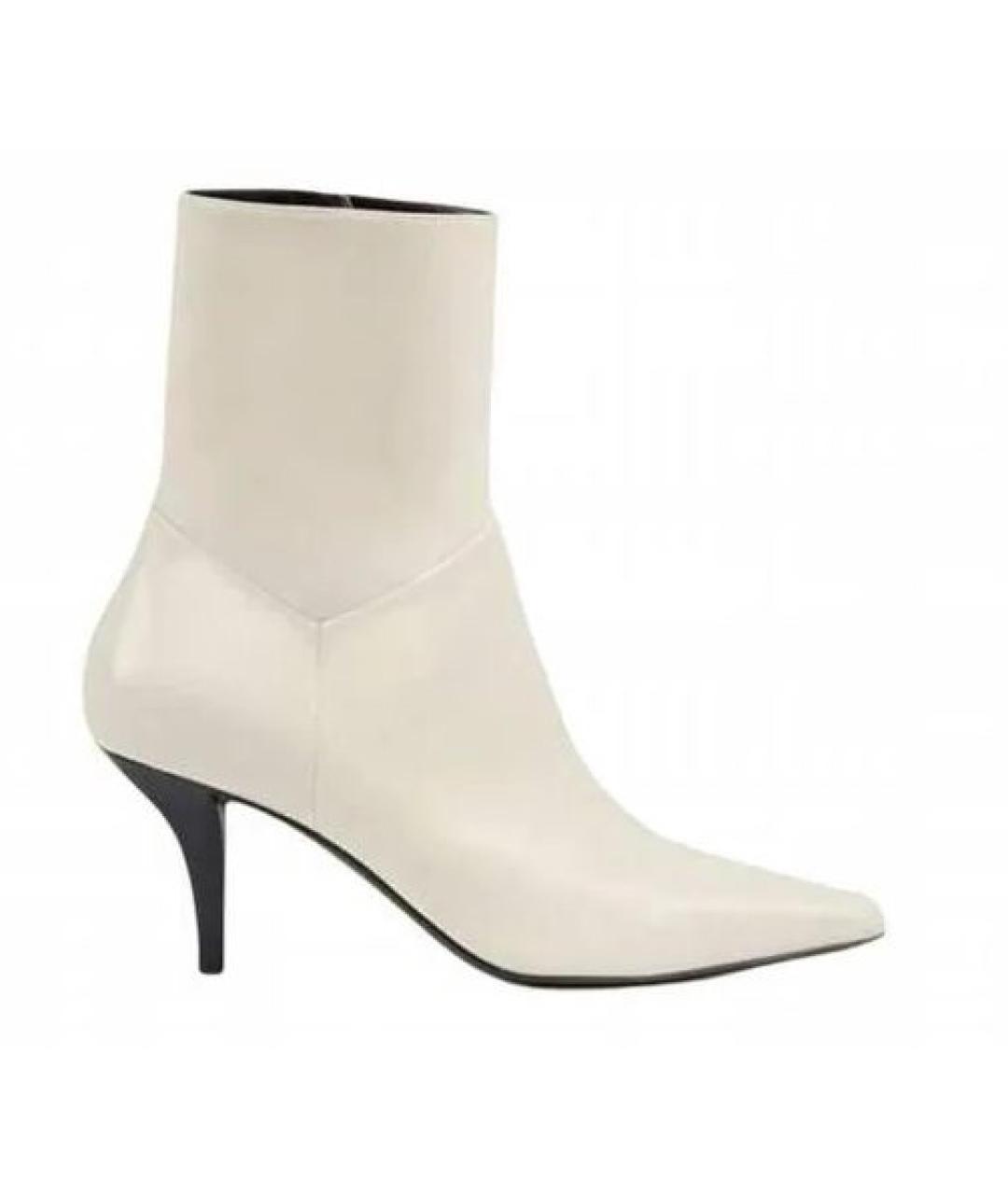 GUCCI Бежевые кожаные ботильоны, фото 1