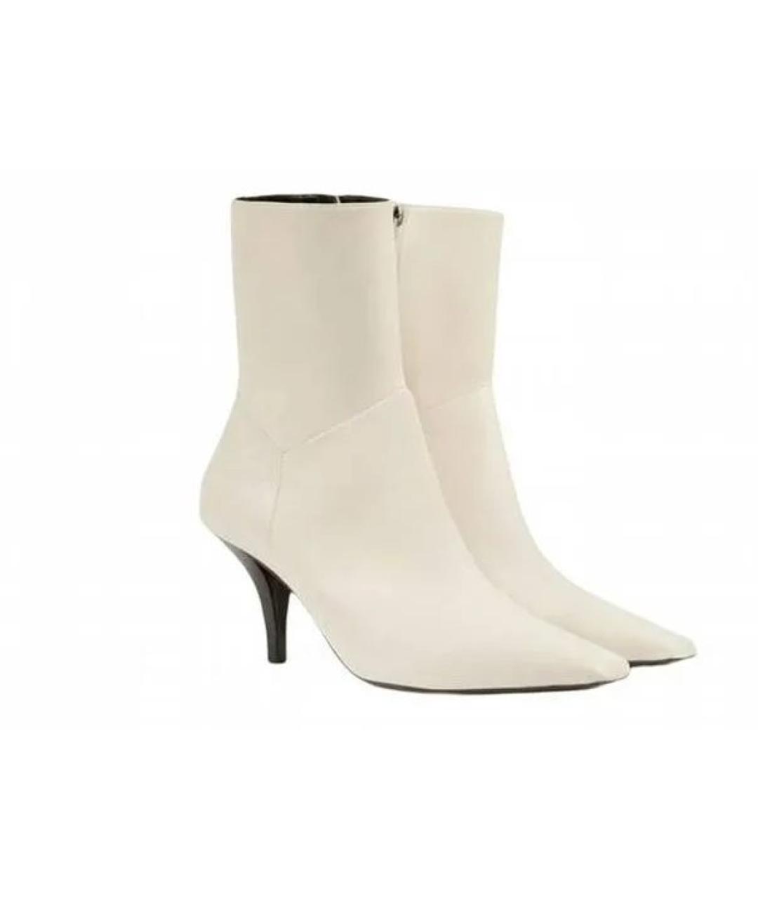 GUCCI Бежевые кожаные ботильоны, фото 5