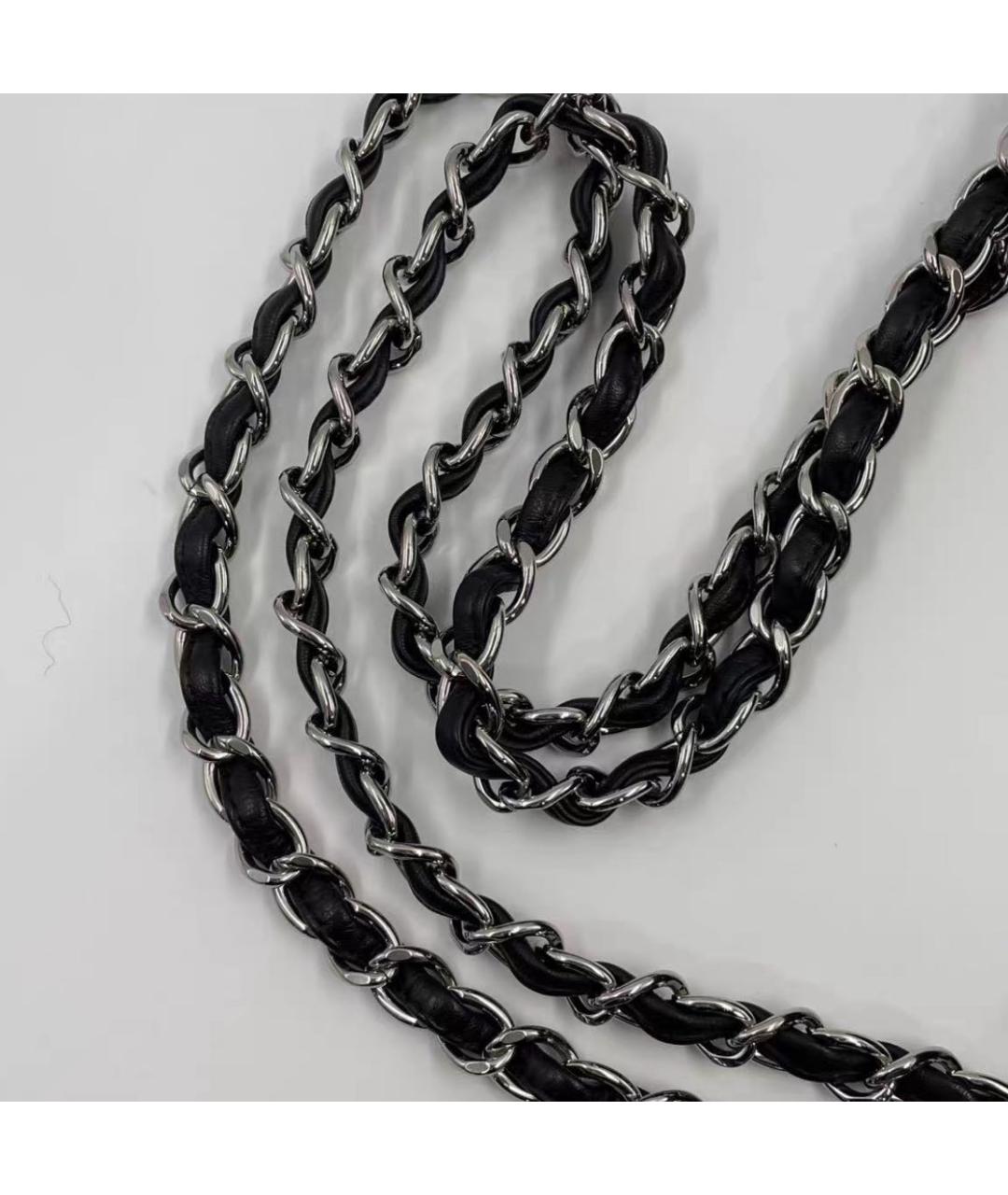 CHANEL Черная кожаная сумка через плечо, фото 7