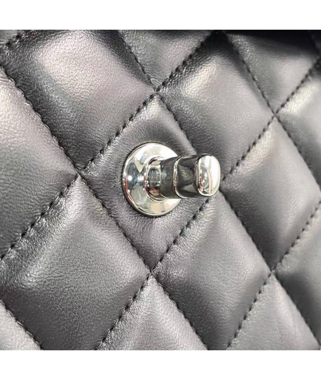 CHANEL Черная кожаная сумка через плечо, фото 6