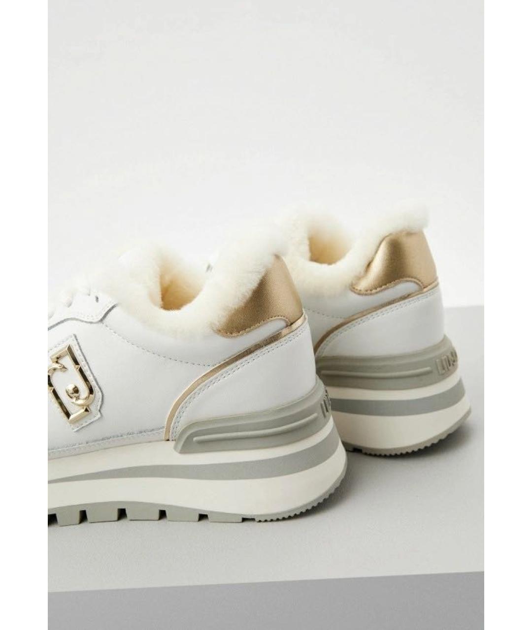 LIU JO Белые кожаные кроссовки, фото 4