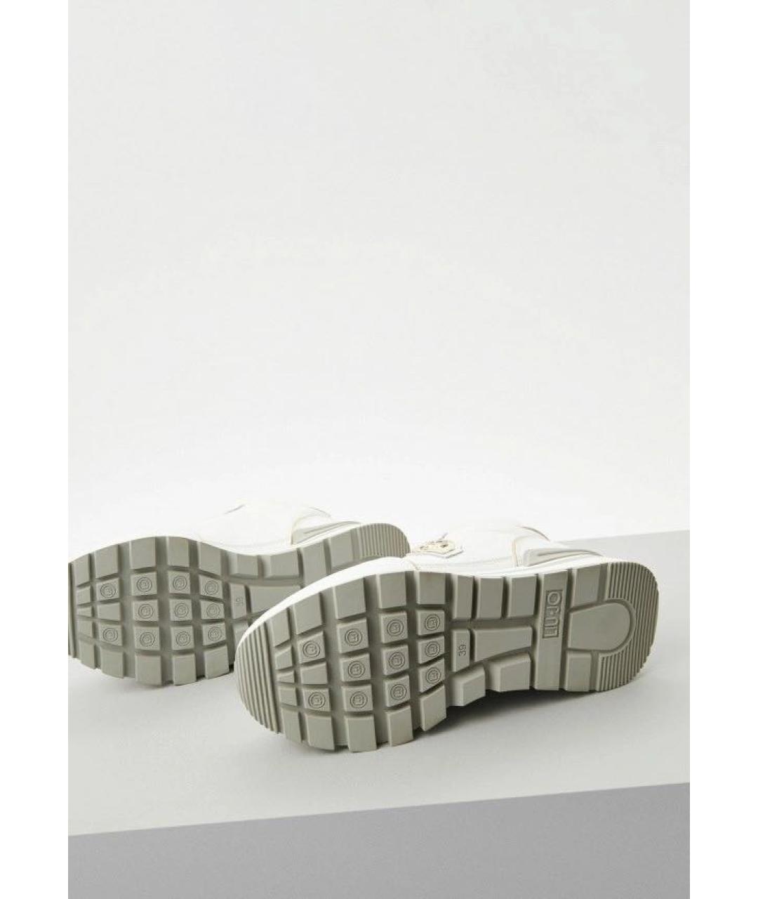 LIU JO Белые кожаные кроссовки, фото 5