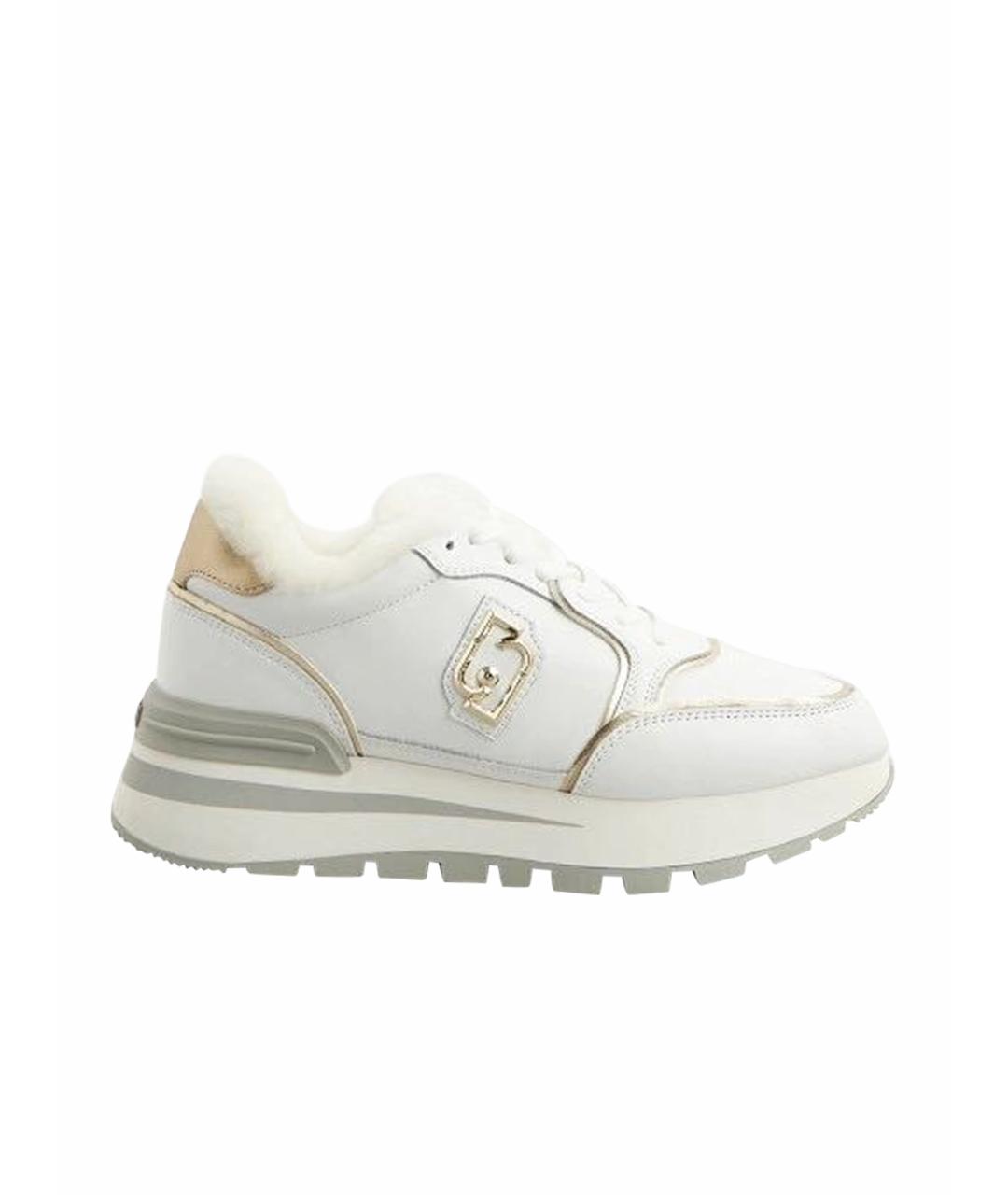 LIU JO Белые кожаные кроссовки, фото 6