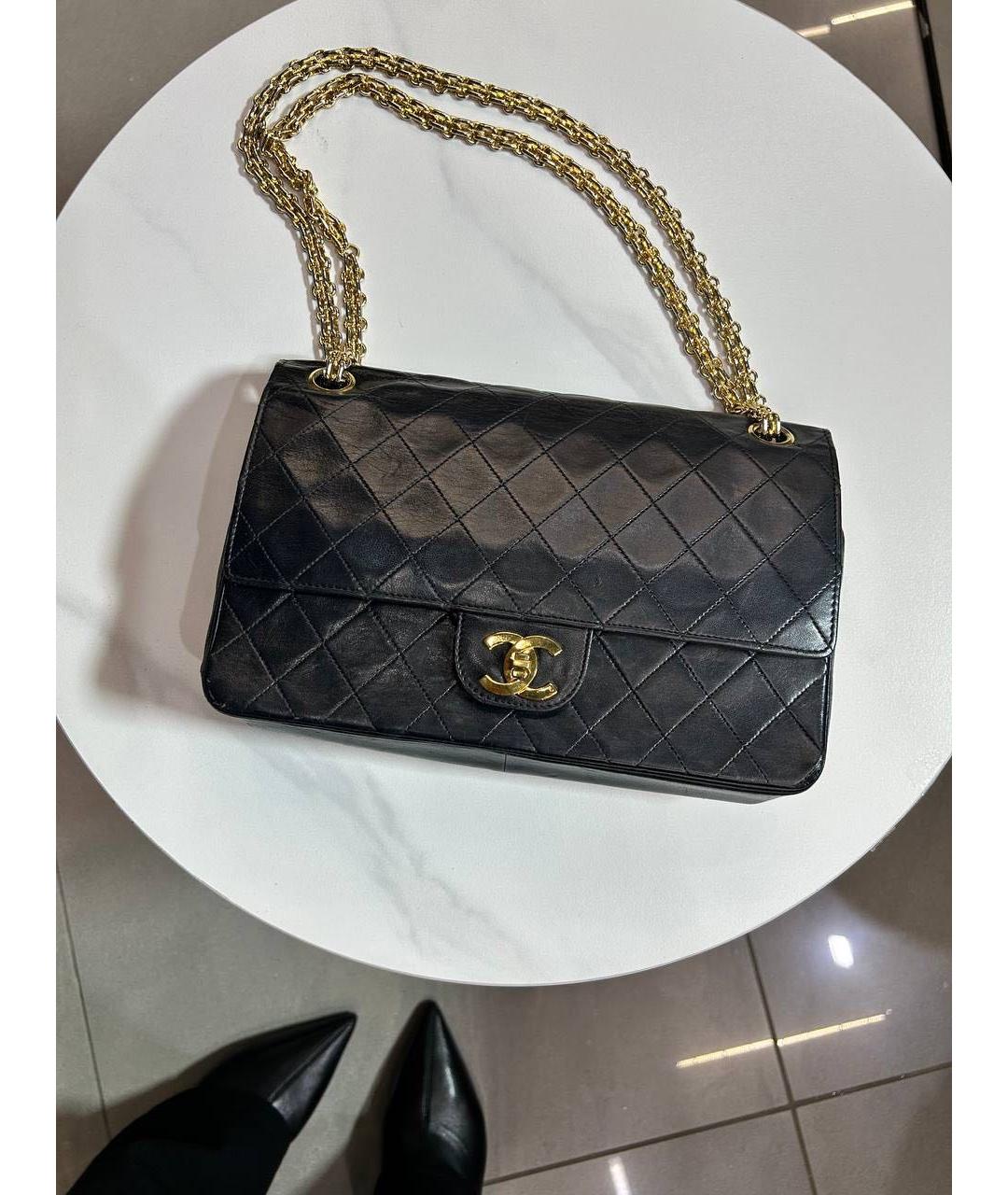 CHANEL Черная кожаная сумка через плечо, фото 9