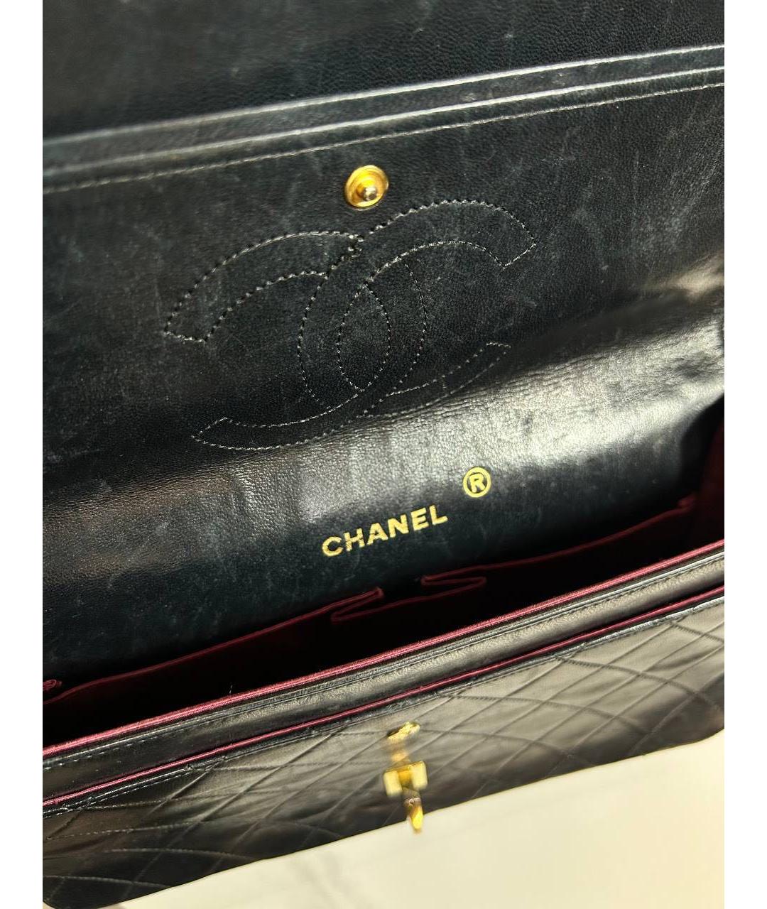 CHANEL Черная кожаная сумка через плечо, фото 6