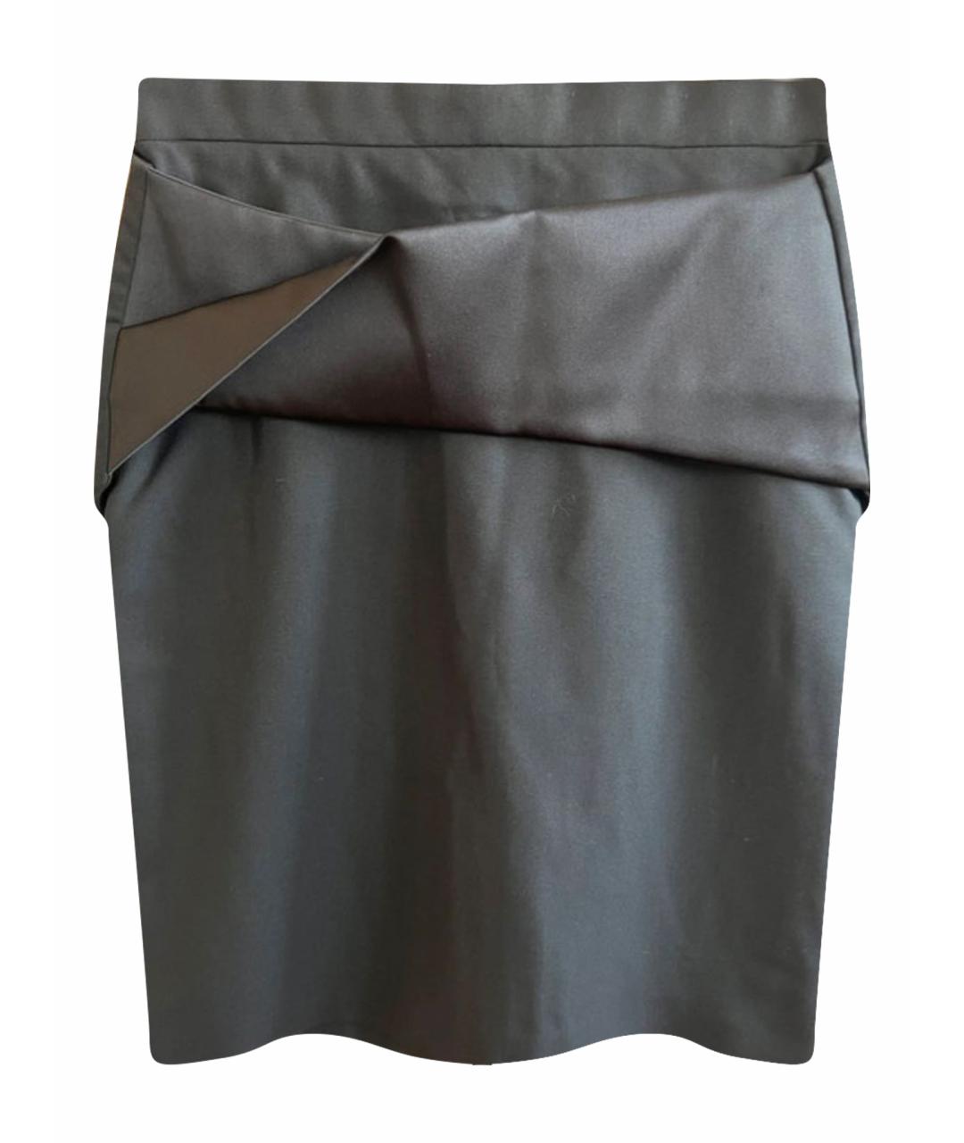 BALENCIAGA Черная полиэстеровая юбка миди, фото 1