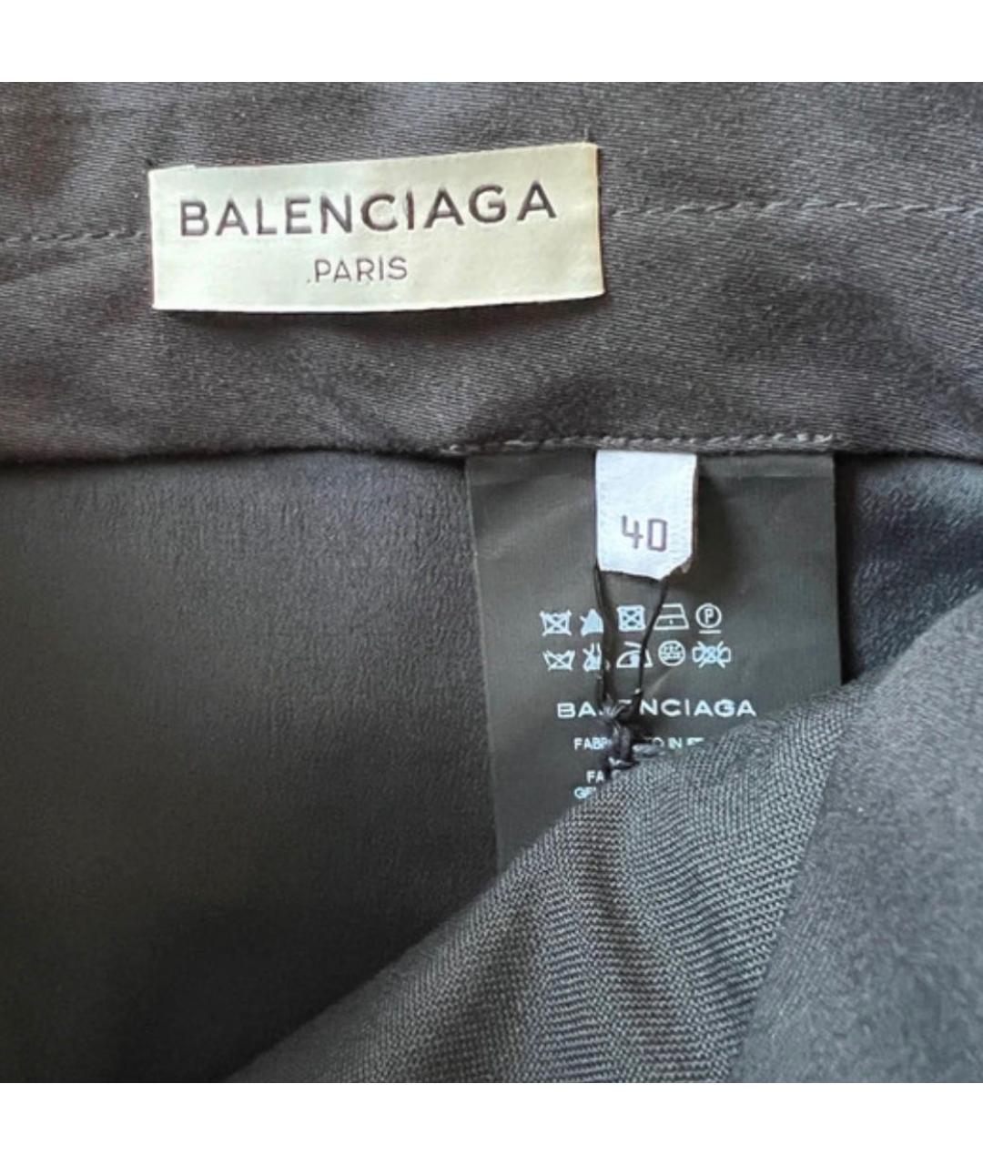 BALENCIAGA Черная полиэстеровая юбка миди, фото 4
