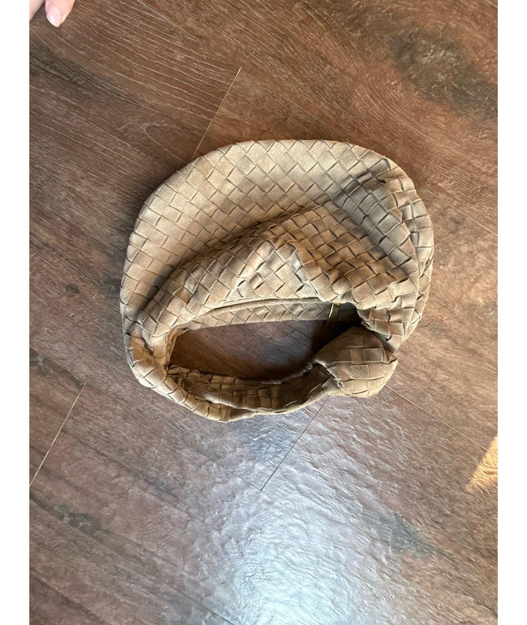 BOTTEGA VENETA Хаки замшевая сумка с короткими ручками, фото 3